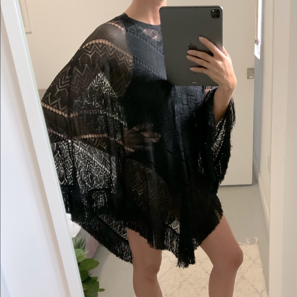Maje Woven Poncho Cover Up